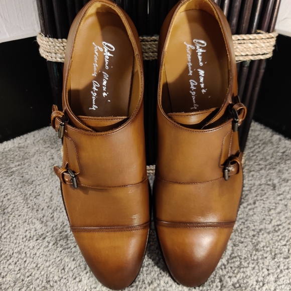 Antonio Maurizi Cap Toe Double Monk Strap Loafers (Tan US Men's Size: 11… - Picture 3 of 13